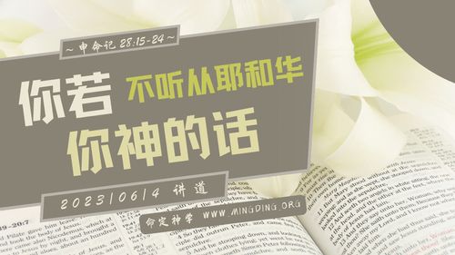 【讲道】- 你若不听从耶和华你神的话