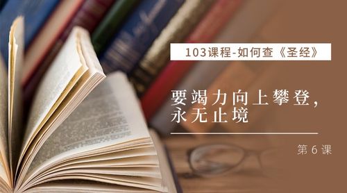 V2-C103如何查圣经-06-要竭力向上攀登，永无止境